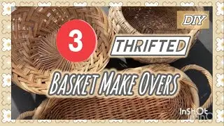 3 Basket make overs, great ideas|Vintage|Boho|Spring #baskets #crafts  #thriftflip