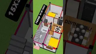 15x30 House Plan 🏠 || 15x30 Ghar Ka Naksha #houseplan  #homedesign #eshomedesign
