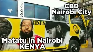 Ep 35-TRAFFIC in CBD NAIROBI-KENYA-Don't MISS the BRIGHT COLOURFUL GRAFFITI on MATATU BUSES 🇰🇪
