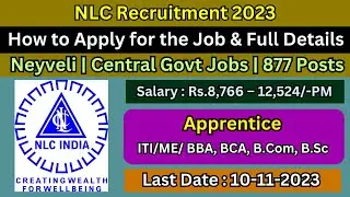 NLC Apprentice Recruitment 2023 | 01 Year  Trade & Graduate Training in Neyveli 👉TN GOVERNMENT JOBS