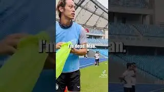 Keisuke Honda Coach of National Team Cambodia likes to train with the players. #cambodia #kof