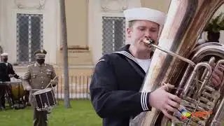 Ambasciata U.S.A. - Tributo banda musicale US Navy Europe per 76&deg; della Liberazione - www.HTO.tv