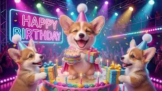 🎂Happy Birthday Remix Song 🐶 Cute Dancing Corgi Dog Band 🎂생일 축하 노래 🐶 춤추는 귀여운 강아지 코기 밴드 리믹스