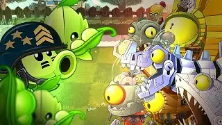 Mega Gatling Pea+Appease-mint VS All Zombots