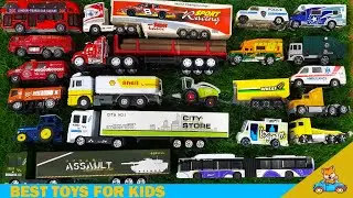 Educational Videos for Kids | Police Car, Fire Truck, Bus Toys
