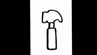 Hammer,hammer drawing easy,how to draw a hammer easy step by step,easy drawing,tiktok,tik tok,art