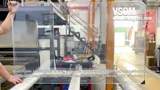 Smart switchable glass from VSOM glass factory 6mm+6mm thickness 894x1445mm size
