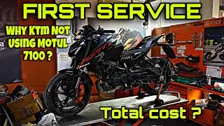 Duke 250 Gen 3 First Service Experience 🙌| Full Cost & Review😱