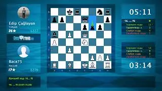 Chess Game Analysis: Вася75 - Edip &Ccedil;ağlayan : 1-0 (By ChessFriends.com)