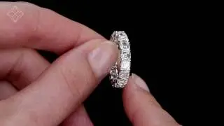 HG68 - Platinum Francesca Emerald Cut Diamond Eternity Ring