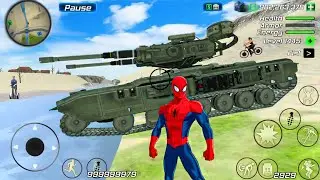Rope Frog Ninja Hero Strange Gangster - Open City Military Tank - Android Gameplay
