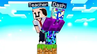 LOCKED on ONE BLOCK with My TEACHER in Minecraft!