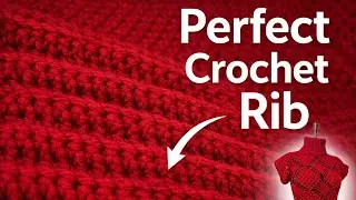 Easy Crochet Ribbing Tutorial | Simple Stretchy Rib for Sweaters, Collars & Cuffs
