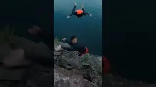 Bad cliff jumping accident by @geezy_flips & @jamestone_senderz on Instagram