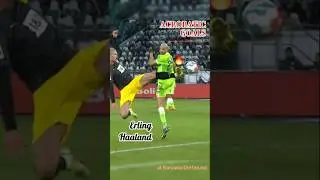 Acrobatic Goals | Erling Haaland 🤤 #shorts #skils #bestgoals #football #erlinghaland