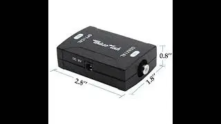 Whizzotech Coaxial to Toslink Optical Digital Audio Converter 24bit 192K HD Sampling