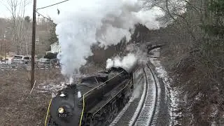 RBMN 2102 storms northbound through East Mahanoy Junction, Barnesville, PA 2 8 2025
