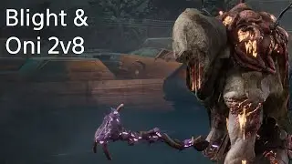 Blight & Oni | Dead By Daylight 2v8 (killer pov no commentary)