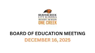 Board of Education Meeting: December 16, 2025