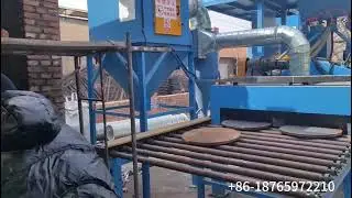 Casting manhole cover shot blasting machine, roller conveyor shot blaster, pass through shot blaster
