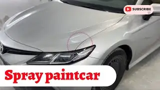 Spray paint car silver colour ￼ Toyota Camry 2024 work #carpaintingservice #car