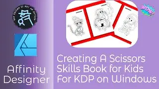 Creating A Christmas Scissor Skill Activity  Book For Kids In Affinity Designer on Windows PC