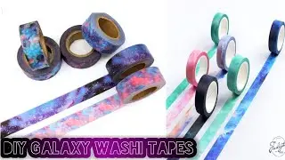 EASY DIY GALAXY WASHI TAPES SET at Home 🌟 How to make Washi tapes #craftersworld #washitape #journal