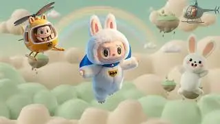 Fly with Labubu - Labubu and Friends Episode 1 🐰🎉 #labubu #cartoon #kidssong #toys