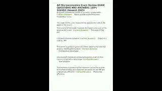 AP Microeconomics Exam Review EXAM QUESTIONS AND ANSWERS 100 SOLVED Newest 2025