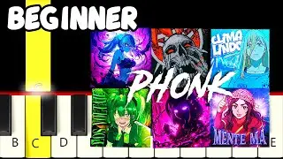 20 Famous Phonk Songs - Slow and Easy Piano Tutorial - Beginner