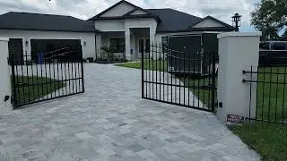 16ft Dual Swing Gate Installation | Aluminum Gates + LiftMaster LA400D | KSM Gates
