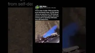 This is what 18,500+ RPM sounds like, pure mechanical chaos. At that speed, valves are opening