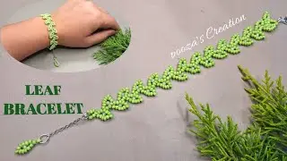 DIY Leaf 🌿 Seed Beads Bracelet Tutorial/How to Make Bracelet At Home/Made With Seed Beads.