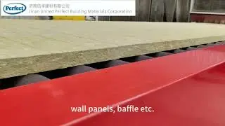 Rock wool, fiberglass and acoustic ceiling panels, wall panels, baffle