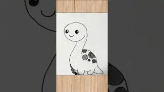 Cool Dinosaur Drawing Fast #art #shorts #shading #cute