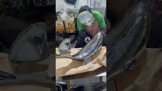 Stainless steel fish sculpture production process - - welding#fish #sculpture #art #stainlesssteel