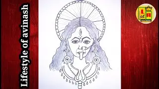 Angry Kali Maa Drawing 🙏| God Drawing Easy | Kali Maa Drawing |Maa Kali Drawing |Kali Mata Drawing