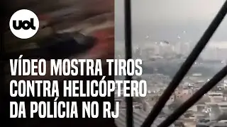 Complexo do Alem&atilde;o: Moradores registram tiros em helic&oacute;ptero da pol&iacute;cia