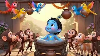 Little Krishna and the Butter Moon | Kids | Baby krishna | Baby | Cartoon