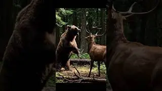 Bear vs Deer | Intense Wild Animal Fight with Realistic Sounds