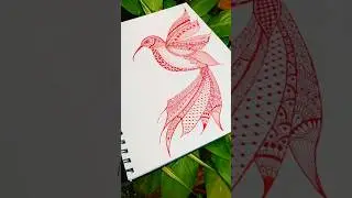 Mandala art Bird🕊️l Drawing of Bird #mandala #birds #art #birddrawing #penart #shorts #youtubeshorts