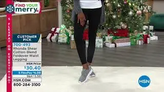 Rhonda Shear CottonBlend Foldover Waist Legging