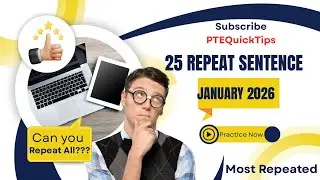 25 PTE Repeat Sentence Practice 2026 | Boost Your Speaking Score 65+, 79+, 90/90