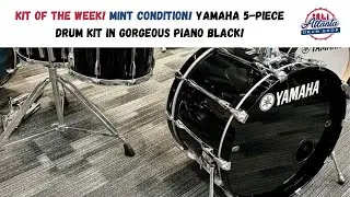 Yamaha 5 Piece Recording Custom Drum Kit for Sale at Atlanta Drum Shop. Mint condition, Piano Black.
