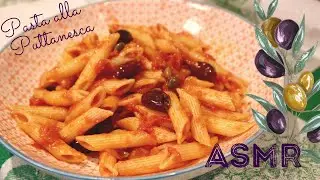 ASMR Cooking Italian Food - Pasta alla Puttanesca Tutorial (Soft Spoken)