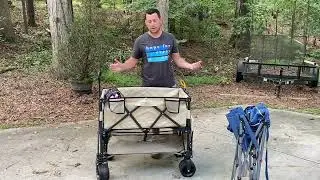 Double Decker Wagon Collapsible, 400L Heavy Duty Foldable Wagon with Big Wheels