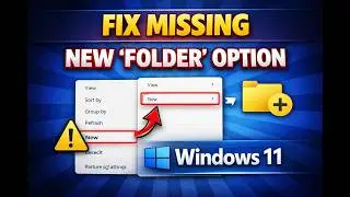 How to Fix Missing New “Folder” Option in Right Click Menu on Windows 11 | GearUpWindows Tutorial