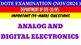 Analog And Digital Electronics Important Questions