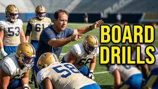 Winnipeg Blue Bombers OL coach Marty Costello - 2 Board Drills