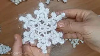 Crochet Snowflake, link below the videos to playlist
